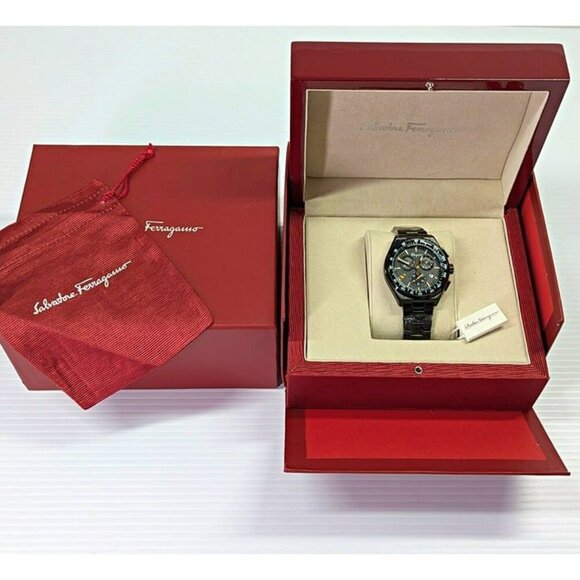 Ferragamo Men's Chrono Sport Chronograph Quartz Black SFUI00621 (MSRP $1,495) - Picture 2 of 11